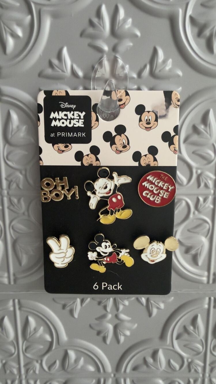 Primark x Disney Mickey Mouse 6-Pack Enamel Pin Set NEW